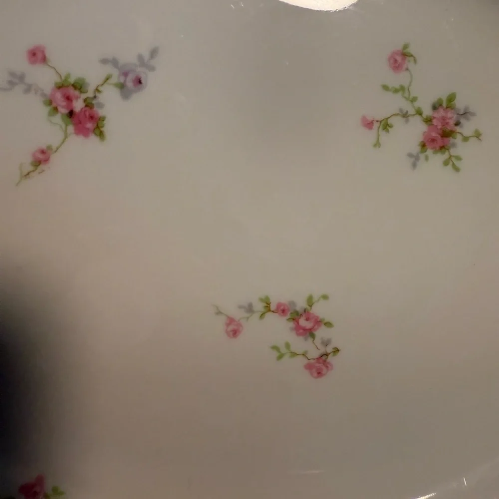Theodore Haviland New York Serving PLATTER‎ Oval Large Pink Floral Spray Shabby